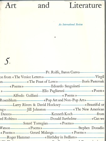 Eerste foto van 'Art and Literature No. 5 - An International Review. Summer 1964'